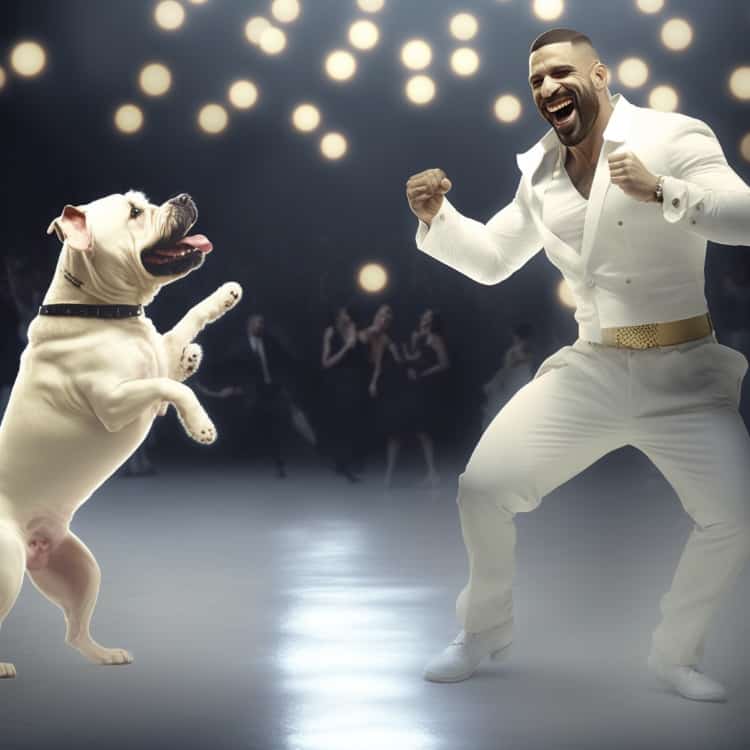 drake with dog ai