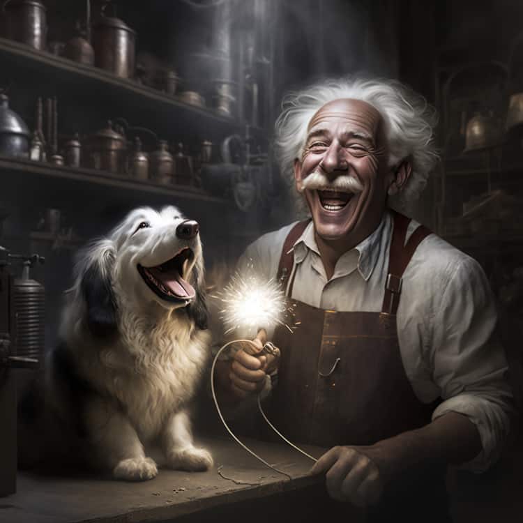 einstein with dog ai