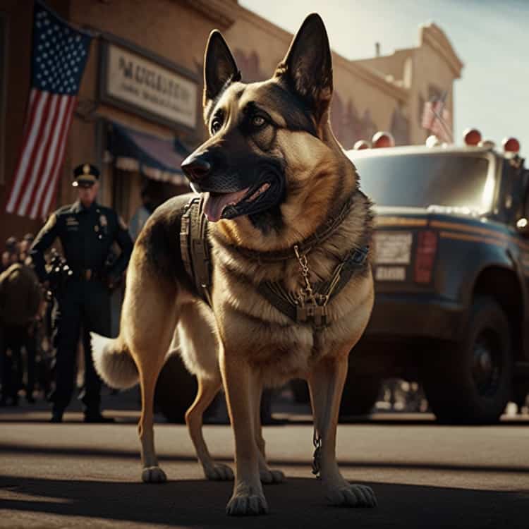 military dog parade ai